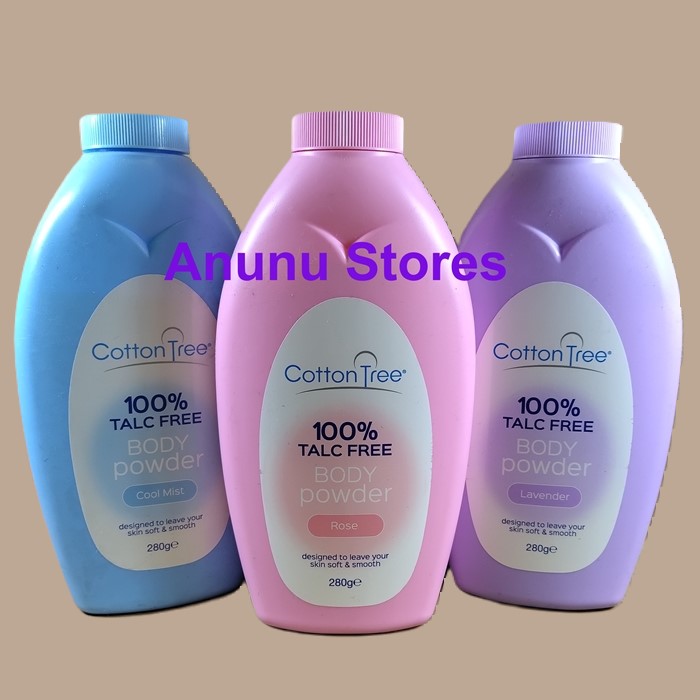 Cotton Tree 100% Talc Free Body Powder Cool Mist - 280g